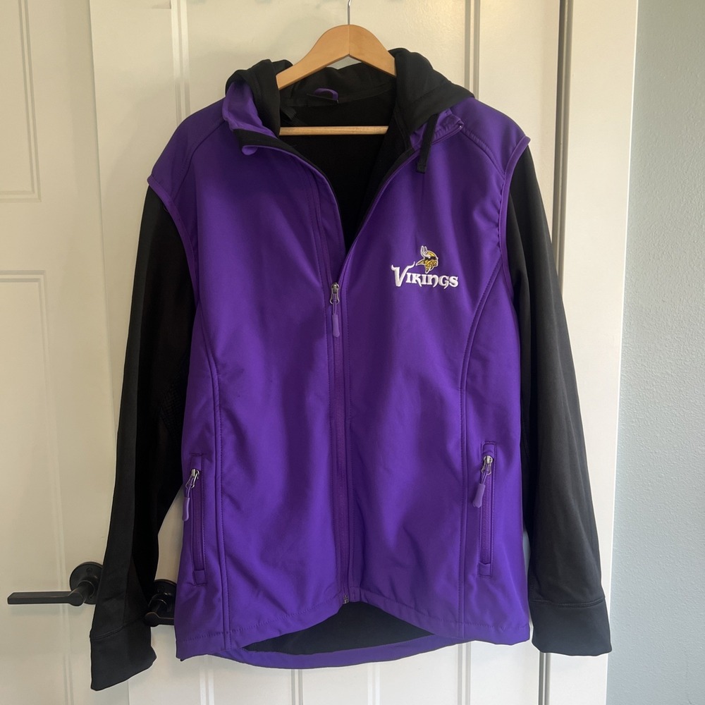 Minnesota Vikings Softshell Jacket NFL Team Apparel - Women's Medium Purple